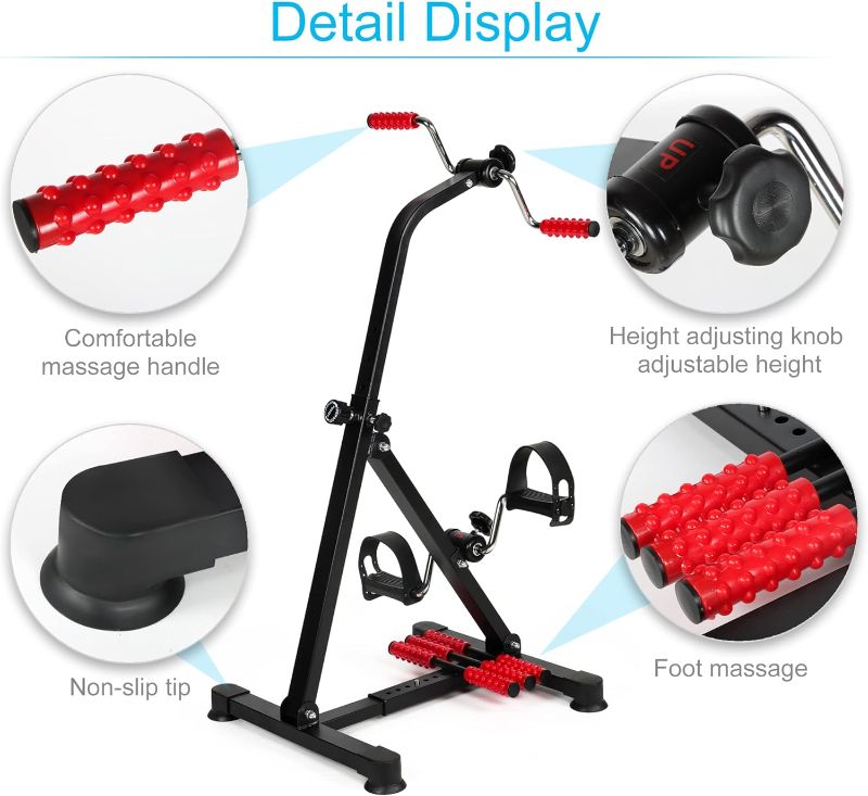 Photo 3 of REAQER Pedal Exerciser Bike Hand Arm Leg and Knee Stroke Recovery Equipment for Seniors, Elderly physical therapy sit exercise