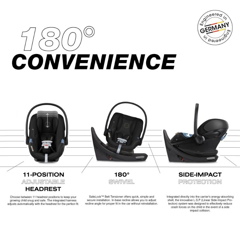 Photo 2 of 180 DEGREE SWIVEL: The 180 degree swivel base provides an ergonomic swivel that makes it easier than ever to load and unload the child from the carrier while the seat is installed in the vehicle
ANTI REBOUND BAR: Offering the highest level of advanced saf
