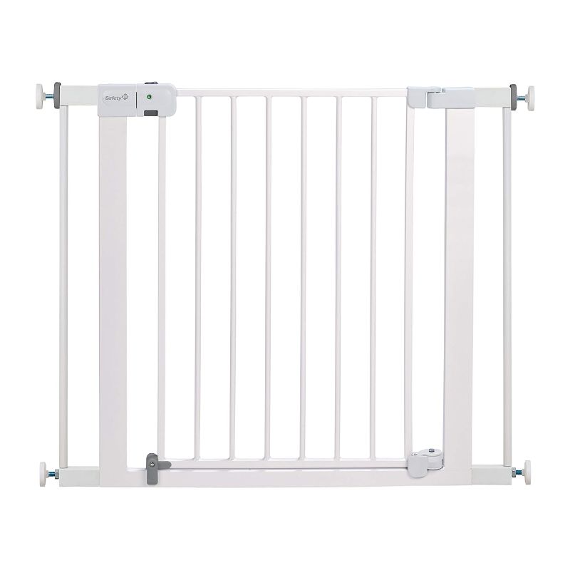 Photo 1 of This sturdy Safety 1st baby gate can be opened with one hand and adjusted to fit doorways and openings ranging from 29 to 38 inches wide.Closure Type:Magnetic
Pressure-mounted installation requires no tools, drilling, or hardware and allows for setting up