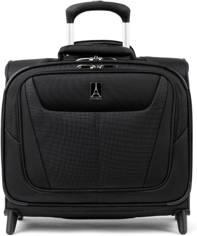 Photo 1 of Travelpro Maxlite 5 Softside Lightweight Rolling Underseat Tote Upright 2 Wheel Bag, Men and Women, Black, 16-Inch