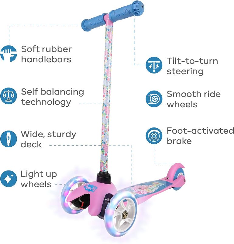 Photo 2 of Scooter for Kids Ages 3-5 - Extra Wide Deck & Light Up Wheels, Self Balancing Kids Toys for Boys & Girls, Choose Your Favorite Character