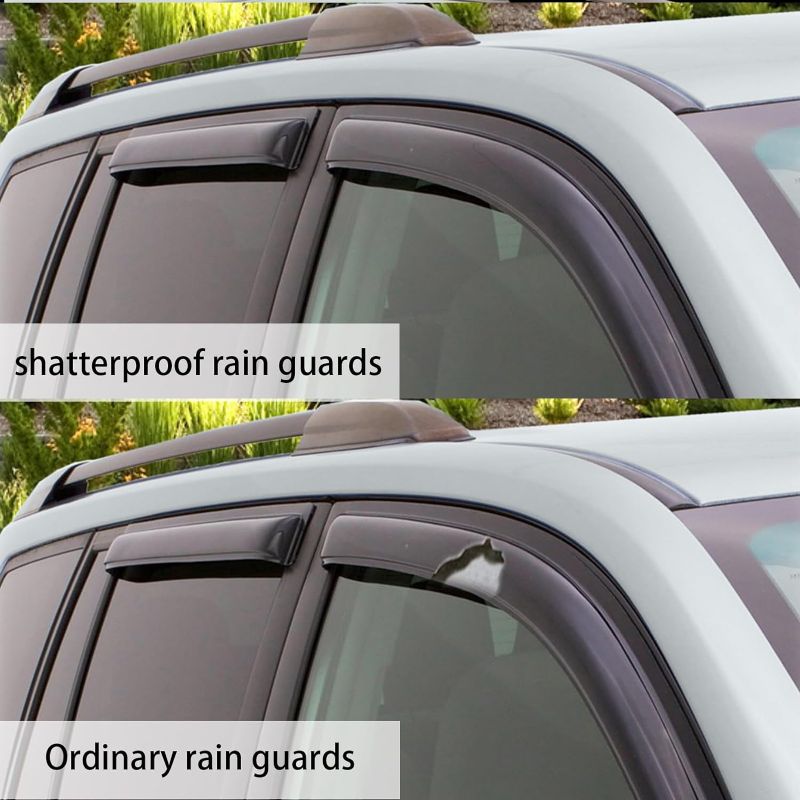 Photo 3 of Rain Guards Compatible with 2011-2020 Toyota Sienna, Durable Acrylic Slim Window Visor Rain Guard, Side Window De?ector for Toyota Sienna Accessories 4 Pieces