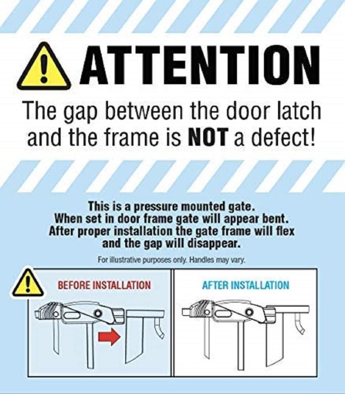 Photo 1 of Regalo Easy Step 38.5-Inch Wide Walk Thru Baby Gate, Includes 6-Inch Extension Kit, Pressure Mount Kit, Wall Cups