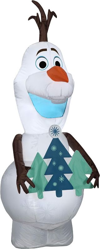 Photo 1 of Gemmy 11ft Airblown Inflatable Olaf Holding Snow Flake Disney