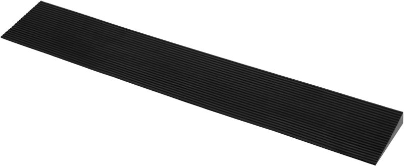 Photo 1 of CINNYE 0.6'' Rise Solid Rubber Wheelchair Ramp,Threshold Ramp Used for Thresholds,Doorways and Bathroom (High:0.6 Inch(Pack of 1)) Black
