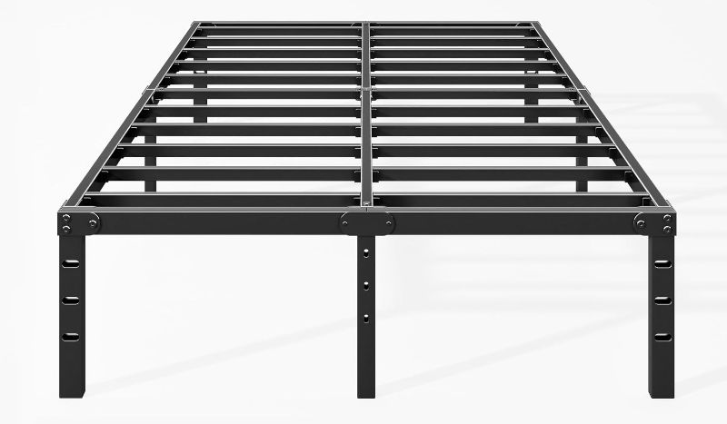 Photo 1 of Hafenpo 18 Inch Bed Frame - Durable Platform Non-Slip Metal Bed Frame No Box Spring Needed Heavy Duty King Size Bed Frame Easy Assembly Strong Bearing Capacity
