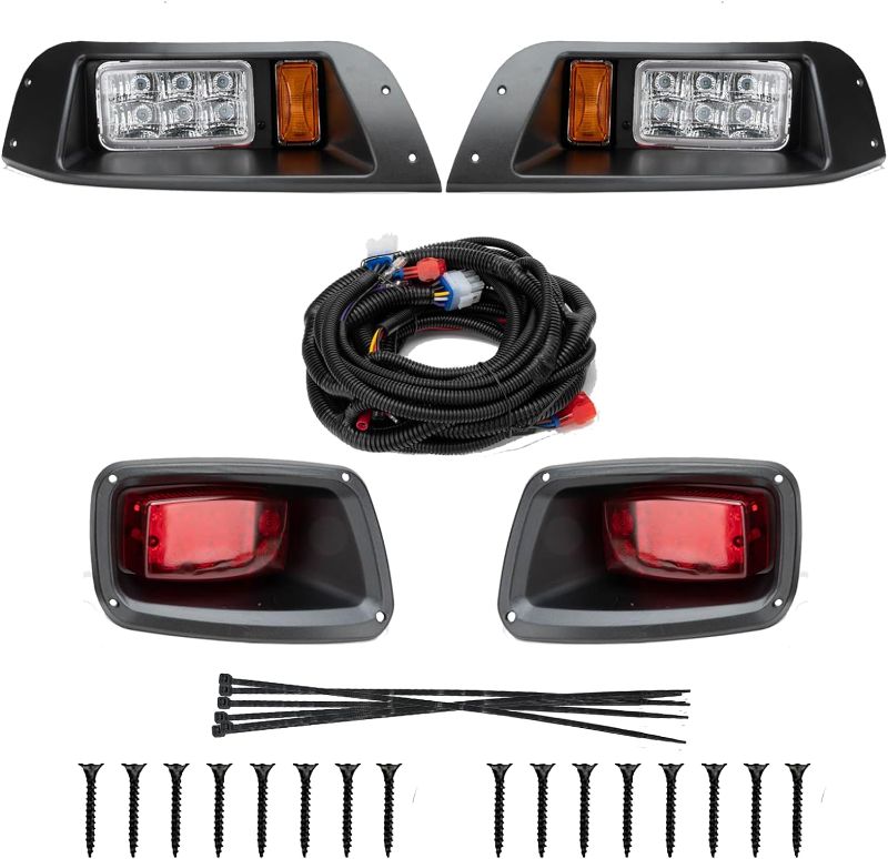 Photo 1 of MiKaFex LED Headlight Tail Light Kit Compatible with 1996-2013 EZGO TXT Golf Cart Street Legal LED Headlight Taillight Kit Gas and Electric with Installation Instruction
