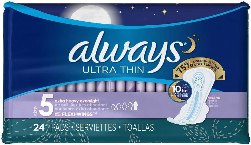 Photo 1 of Always Pads Ultra Thin Size 5-24 Count (3 Pack)

