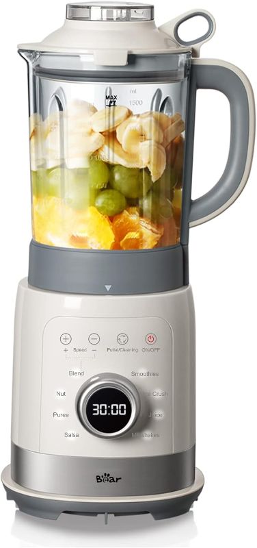 Photo 1 of Countertop Blender, 1200W Professional Smoothie Blender for Shakes and Smoothies with 51 Oz Glass Jar, Step-less Speed Knob and 3 Functions for Crushing Ice, Fruit and Pulse/Autonomous Clean (1200W)
