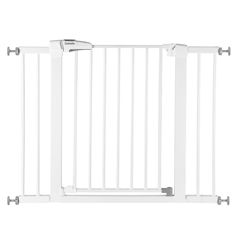 Photo 1 of Babelio Baby Gate for Doorways and Stairs, 26''-40'' Auto Close Dog/Puppy Gate, Easy Install, Pressure Mounted, No Drilling, fits for Narrow and Wide Doorways, Safety Gate w/Door for Child and Pets
