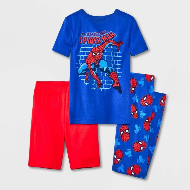 Photo 1 of 4T Boys' Marvel Spider-Man 3pc Snug Fit Pajama Set - Blue/Red 