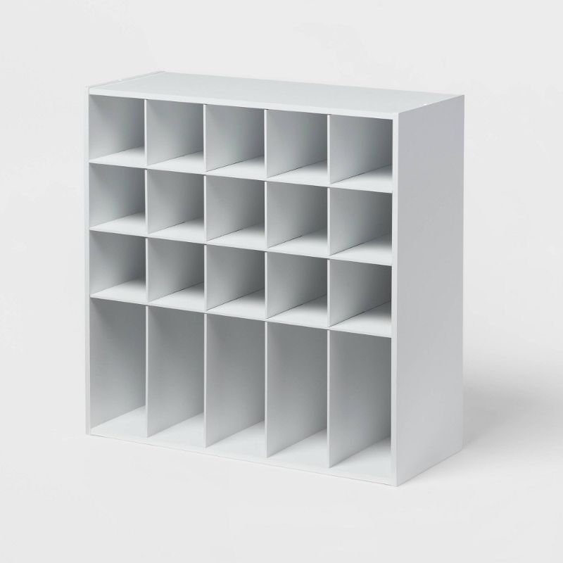 Photo 1 of 4 Tier Laminate Stackable Shoe Cubby White - Brightroom