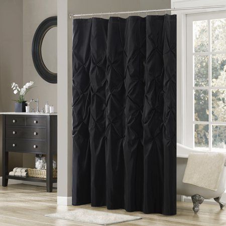 Photo 1 of 1 Pcs Jacqueline Black 72 in. Shower Curtain