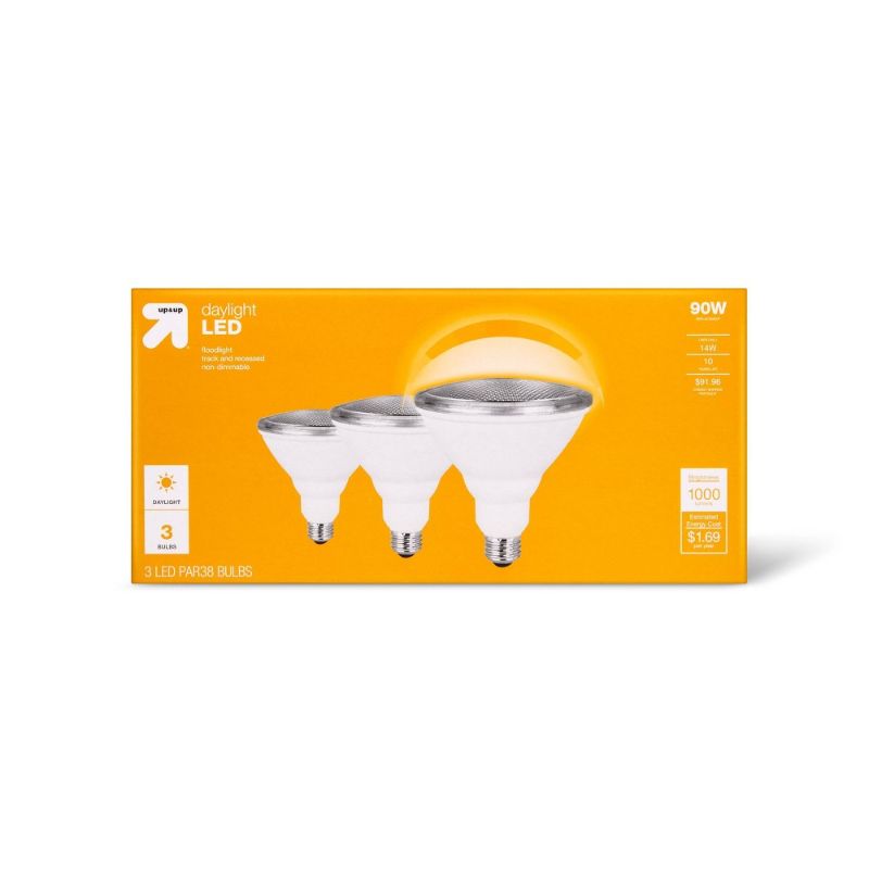 Photo 1 of LED 90W PAR38 3pk Daylight Light Bulbs - up & up