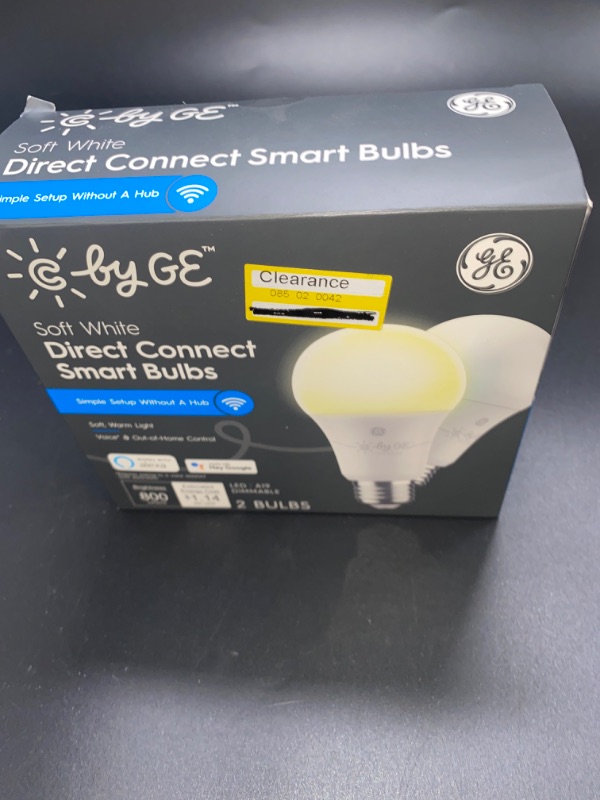 Photo 2 of GE Cync A19 Smart LED Light Bulbs Soft White Indoor Décor Lights 60 Watts Medium Base 2pk