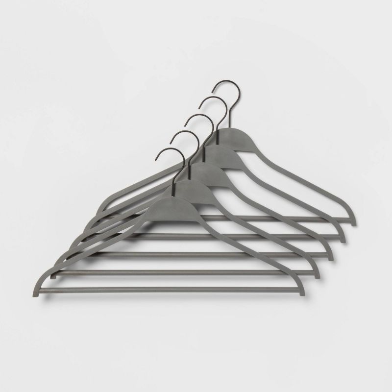 Photo 1 of 2-5pk Eco Recycled Hangers Gray - Brightroom