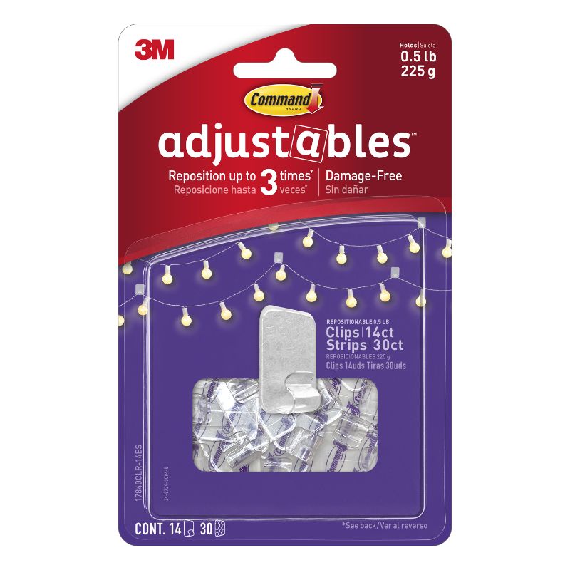 Photo 1 of 2- 6.75 in. Plastic Adjustable Small Brushed Hook Clear - 0.5 Lbs - Pack of 14