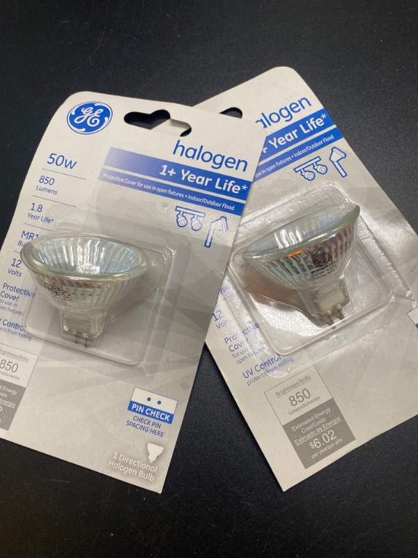 Photo 2 of 2- GE 50w MR16 Halogen Light Bulb White