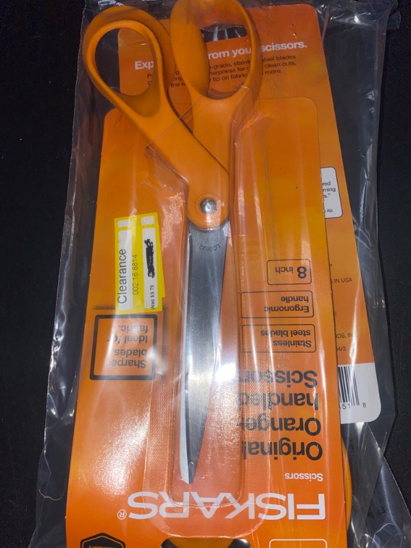 Photo 2 of 2- Fiskars Scissors 8 Bent Right-Handed Scissors