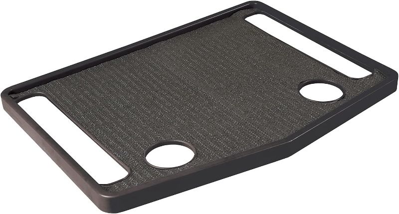 Photo 1 of Support Plus Walker Tray Table - Mobility Table Tray for Walker, Non Slip Walker Tray Mat, Walker Accessories Mat, Cup Holder for Walker (21"x16") - Black