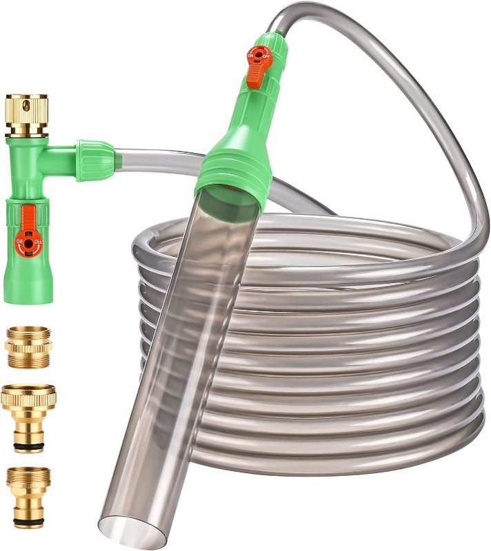 Photo 1 of Fish Tank Cleaning Tools, Aquarium Water Changer Kit, Siphon Fish Tank Vacuum Gravel Cleaner, Universal Water Pump Accessories for Aquarium Quick Water Change (50ft)