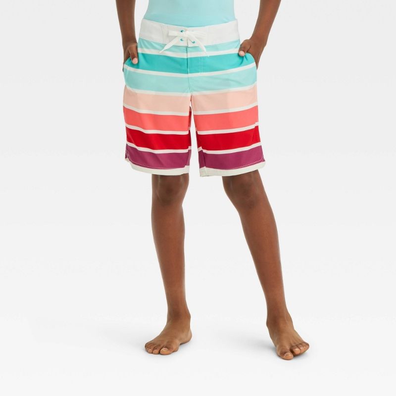 Photo 1 of Large(12) Boys' Striped Swim Shorts - Art Class