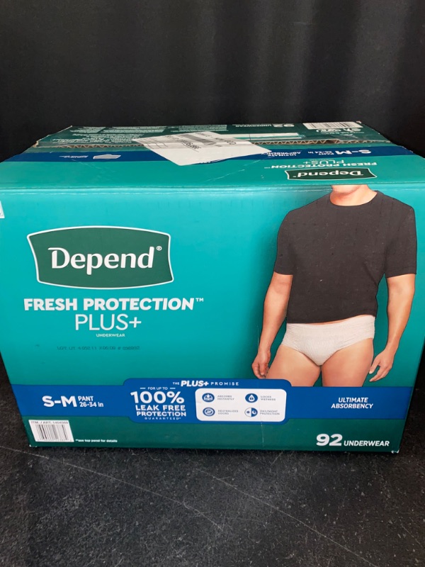 Photo 3 of Depend Protection Plus Ultimate Underwear for Men, Small/Medium (92 Count)