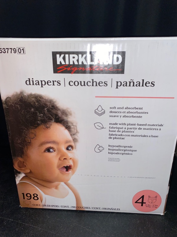 Photo 1 of Kirkland Signature Diapers Size 4 (22-37 Pounds) 198 Count