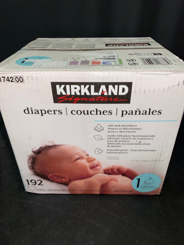 Photo 2 of Kirkland Signature Diapers Size 1 (192 Count)