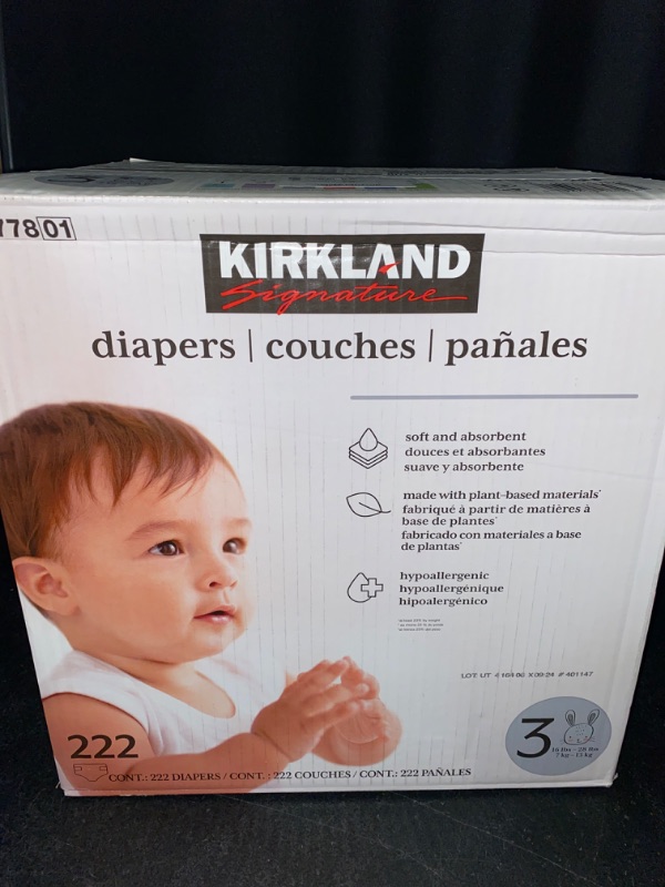 Photo 2 of Kirkland Signature Diapers Size 3 ( Pounds) 222 Count Size 3 (222 Count)