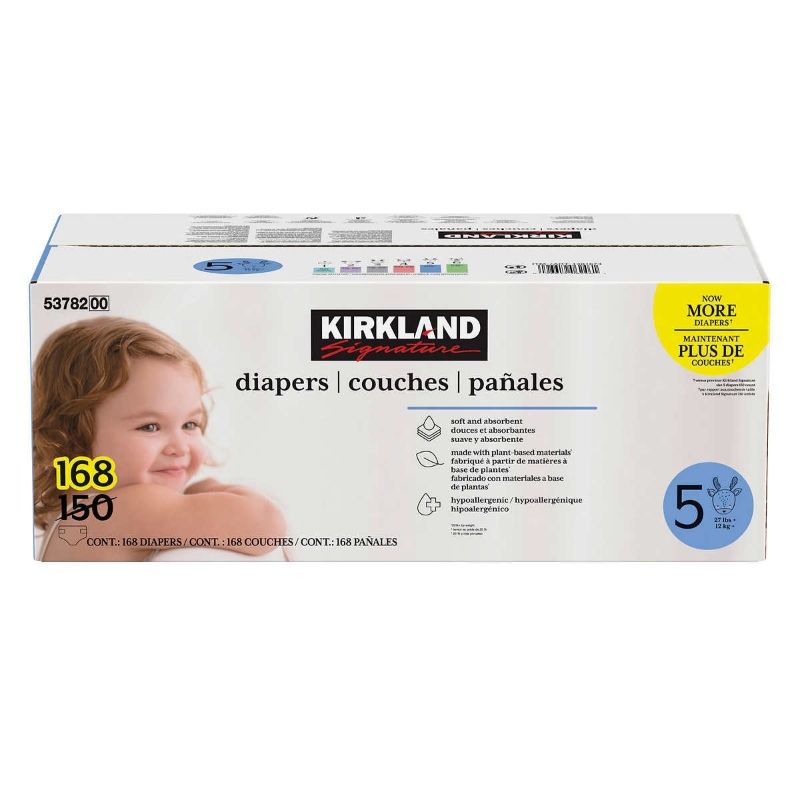 Photo 1 of Kirkland Signature Diapers Size 5 (168 Count) 