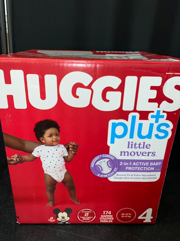 Photo 3 of Huggies Plus Diapers, Size 4, 174 Count MISSING ONE PACK**