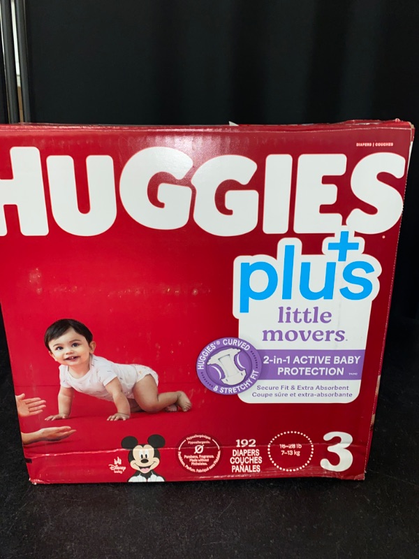 Photo 3 of Huggies Plus Diapers Size 3 (16-28 Pounds) 192 Count