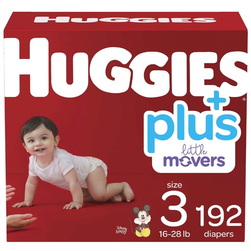 Photo 1 of Huggies Plus Diapers Size 3 (16-28 Pounds) 192 Count