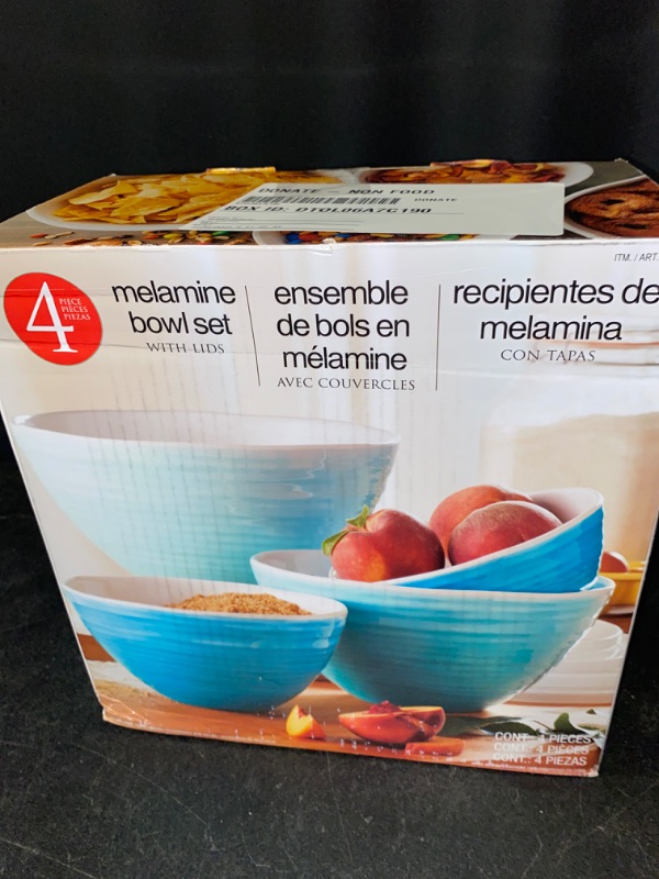 Photo 3 of 4 Piece Melamine Bowl Set With Lids