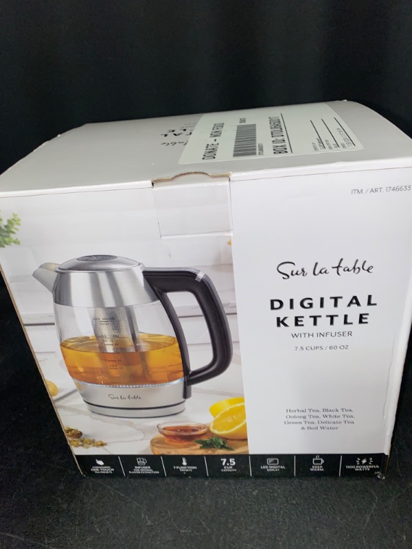 Photo 3 of ** FINAL SALE – SOLD AS IS **  Sur La Table Digital Kettle with Infuser