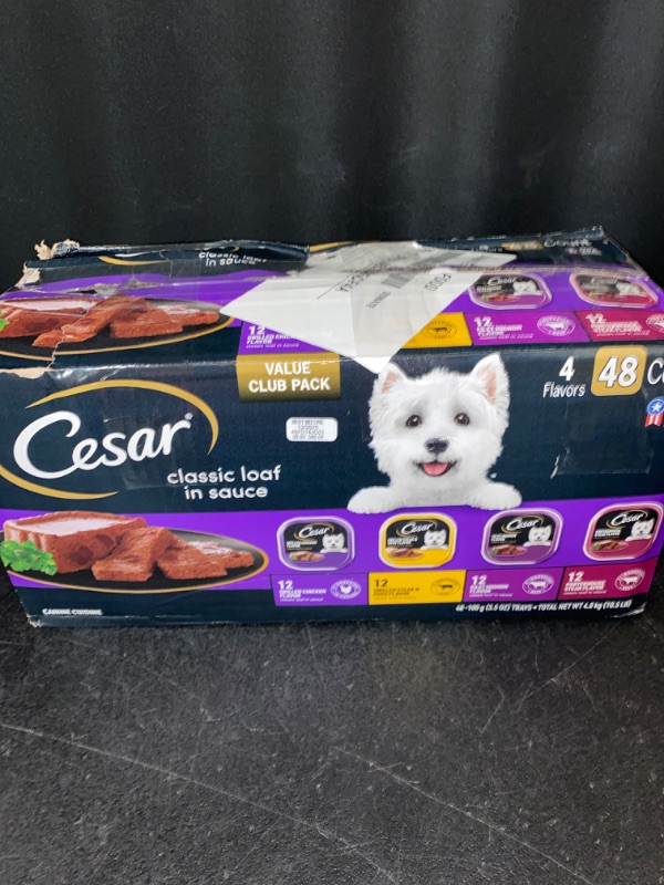 Photo 3 of Cesar Classic Loaf in Sauce Easy Peel Variety Pack 3.5 Ounce (Pack of 48) OPEN BOX***