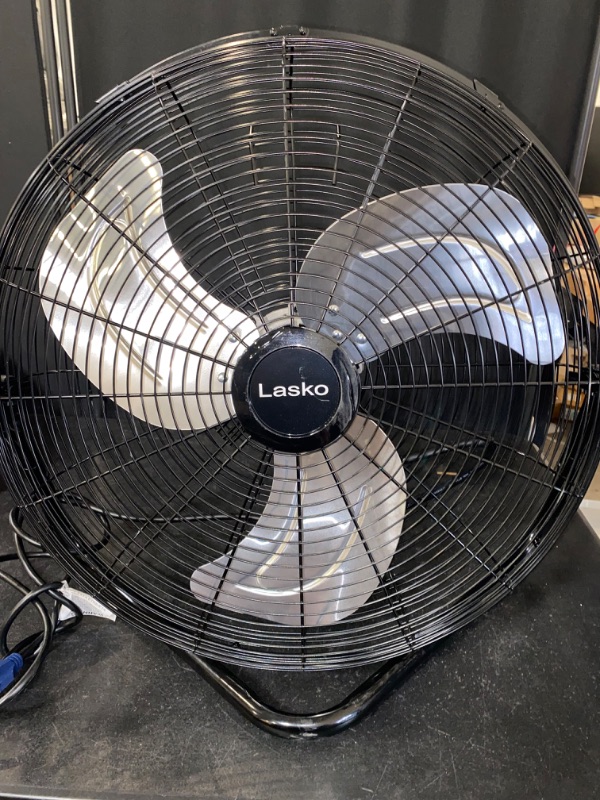 Photo 2 of Lasko 20", High-Velocity Commercial Grade QuickMount, Converts from Floor Wall Mount Fan Ideal for Garages, Basements, Gyms, 2264QM, 7 x 22 x 22 inches, Black Silver NO BOX***