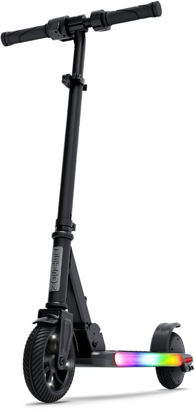 Photo 1 of Jetson Omega Electric Scooter, Up To 10 MPH, Range Up To 5 Miles, 150-Watt Motor, Foldable, 3 Speed Mode, Light-Up Deck, Ages 8+, Black, JOMEGA-BLK OPEN BOX 