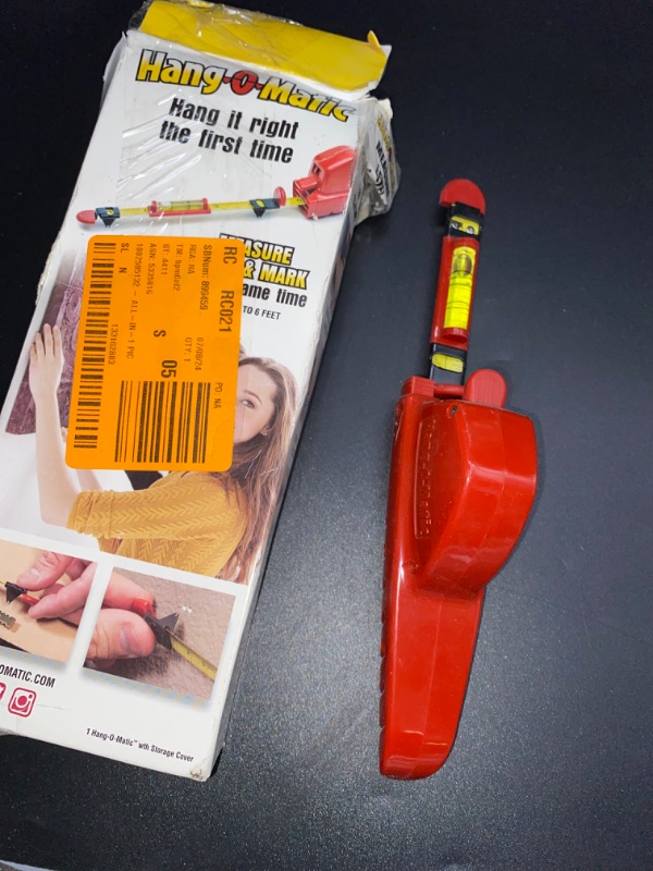 Photo 2 of Hang-O-Matic Hm1P Picture Hanging Tool Red