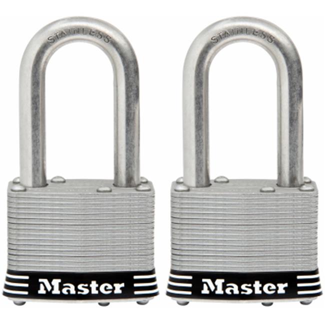 Photo 1 of Master Lock 1.75 W Stainless Steel 4-Pin Tumbler Padlock 2 Pk Keyed Alike