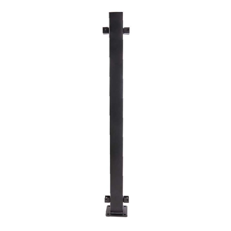 Photo 1 of Fe26 39.5 in. H X 2 in. W Black Steel Railing Line Post OPEN BOX ***