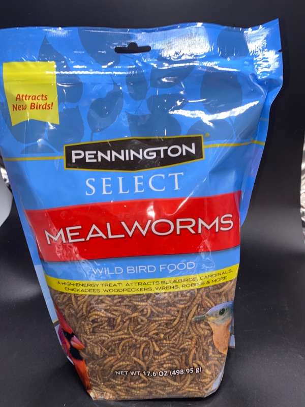 Photo 2 of Pennington Select Mealworms Bluebird and Wild Bird Food 17.6 Oz. Bag 1 Pack Dry