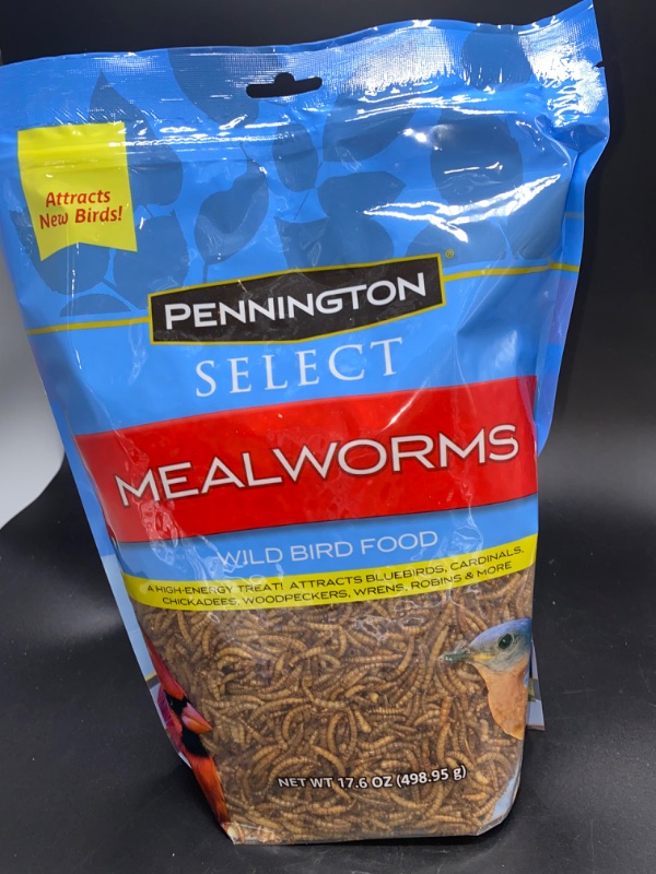 Photo 2 of Pennington Select Mealworms Bluebird and Wild Bird Food 17.6 Oz. Bag 1 Pack Dry