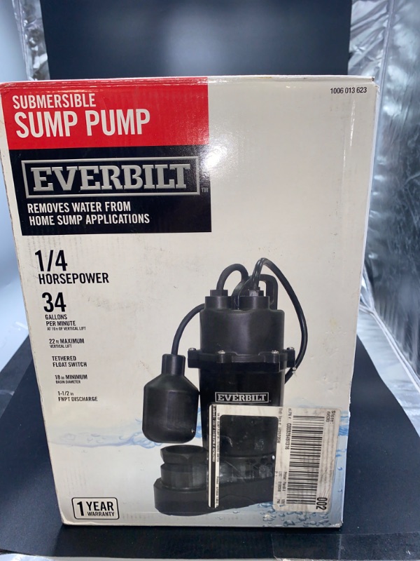 Photo 3 of Everbilt 1/4 HP Aluminum Sump Pump Tether Switch