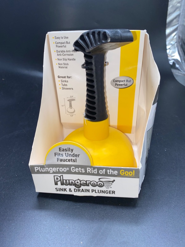 Photo 2 of Plungeroo Mini Sink & Drain Plunger - Powerful Unclogging Tool for Sink Tub Shower