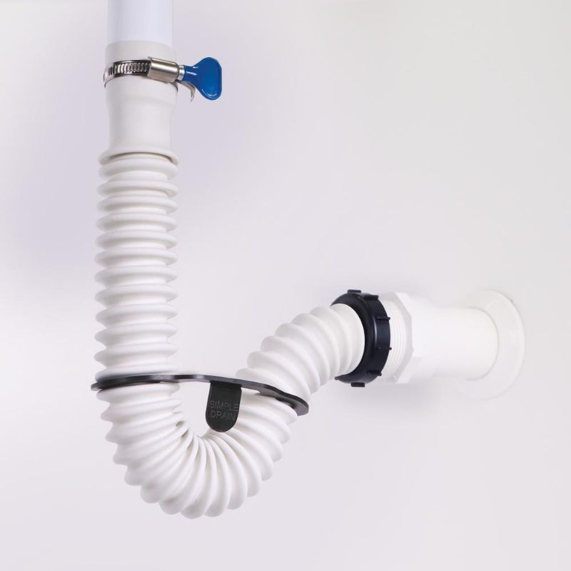 Photo 2 of SIMPLE DRAIN 1.25 in. Rubber Threaded P-Trap Bathroom Single Sink Drain Kit