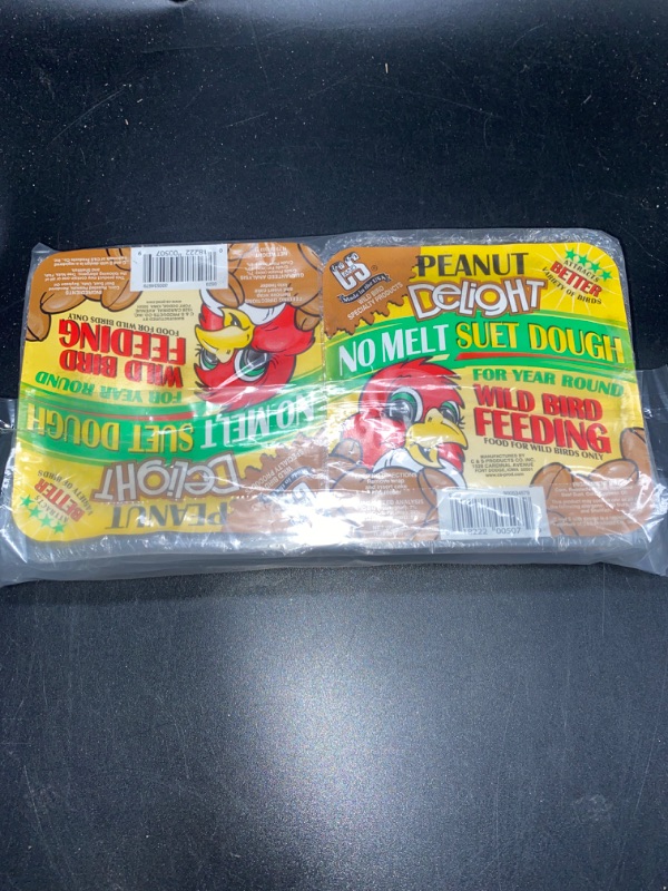 Photo 2 of 2 PACK C&S Peanut Delight No-Melt Suet Dough 11.75 Oz Cake Fresh Wild Bird Food 