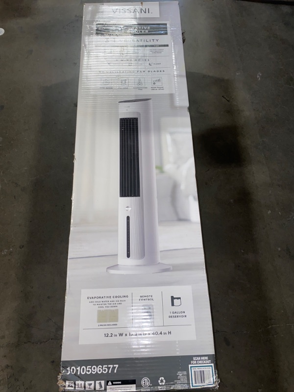 Photo 1 of 1 Gal. 200 CFM 3-Speed Tower Portable Evaporative Cooler up to 215 Sq. Ft