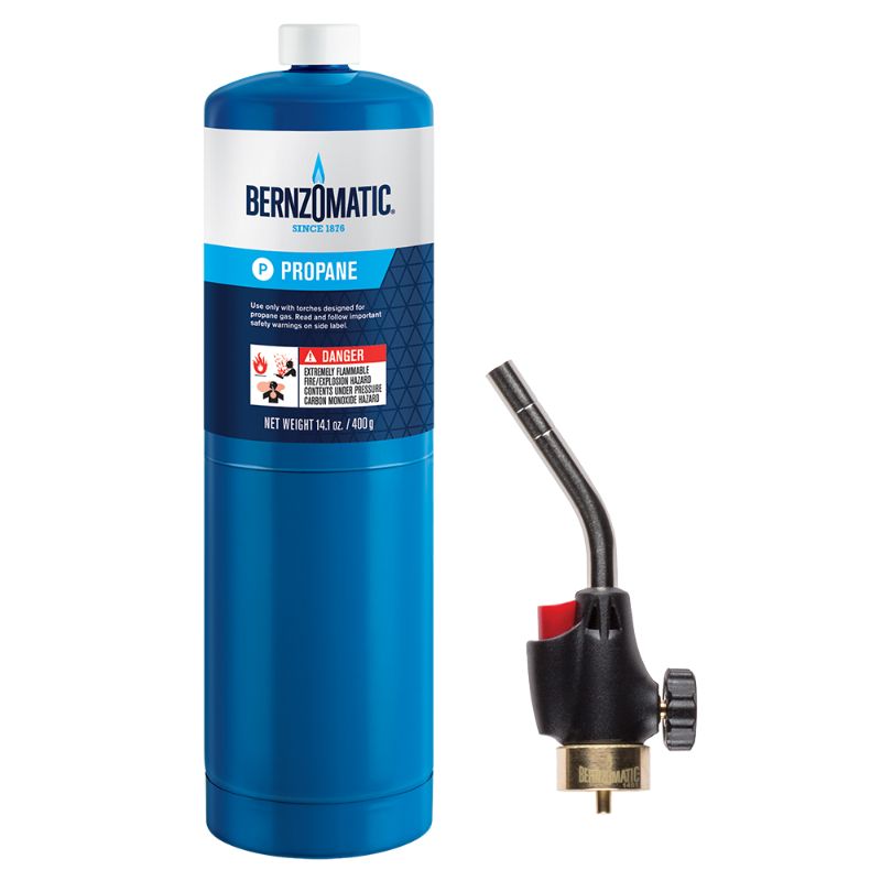 Photo 1 of Bernzomatic Utility Torch Kit with 14.1 Oz Propane Fuel and Adjustable Trigger-Start Ignition Torch